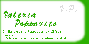 valeria poppovits business card